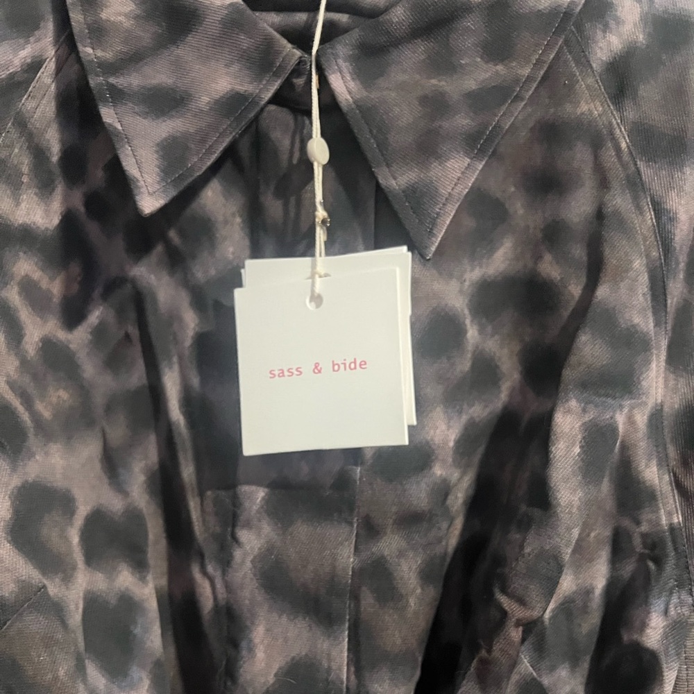 SASS & BIDE “Lives Lived" Leopard Trench Coat - NWT - XL - Picture 11 of 15